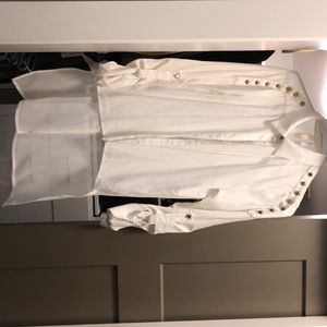 Line and dot dress shirt